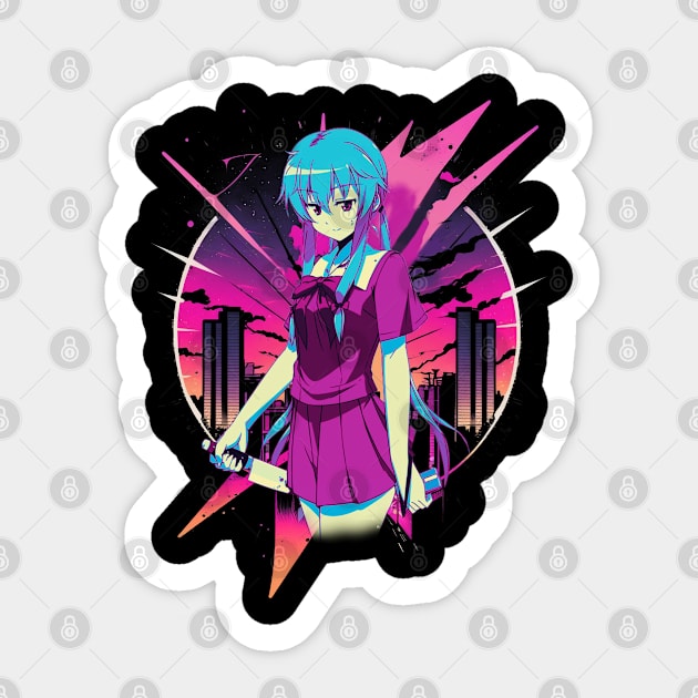 Yuno Gasai Obsession Unleashed Sticker by A Cyborg Fairy